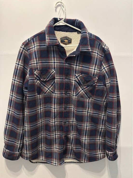 Legendary Whitetails Other - Legendary Whitetails Fleece Lined Plaid Flannel Shirt Jacket Blue Red Mens L